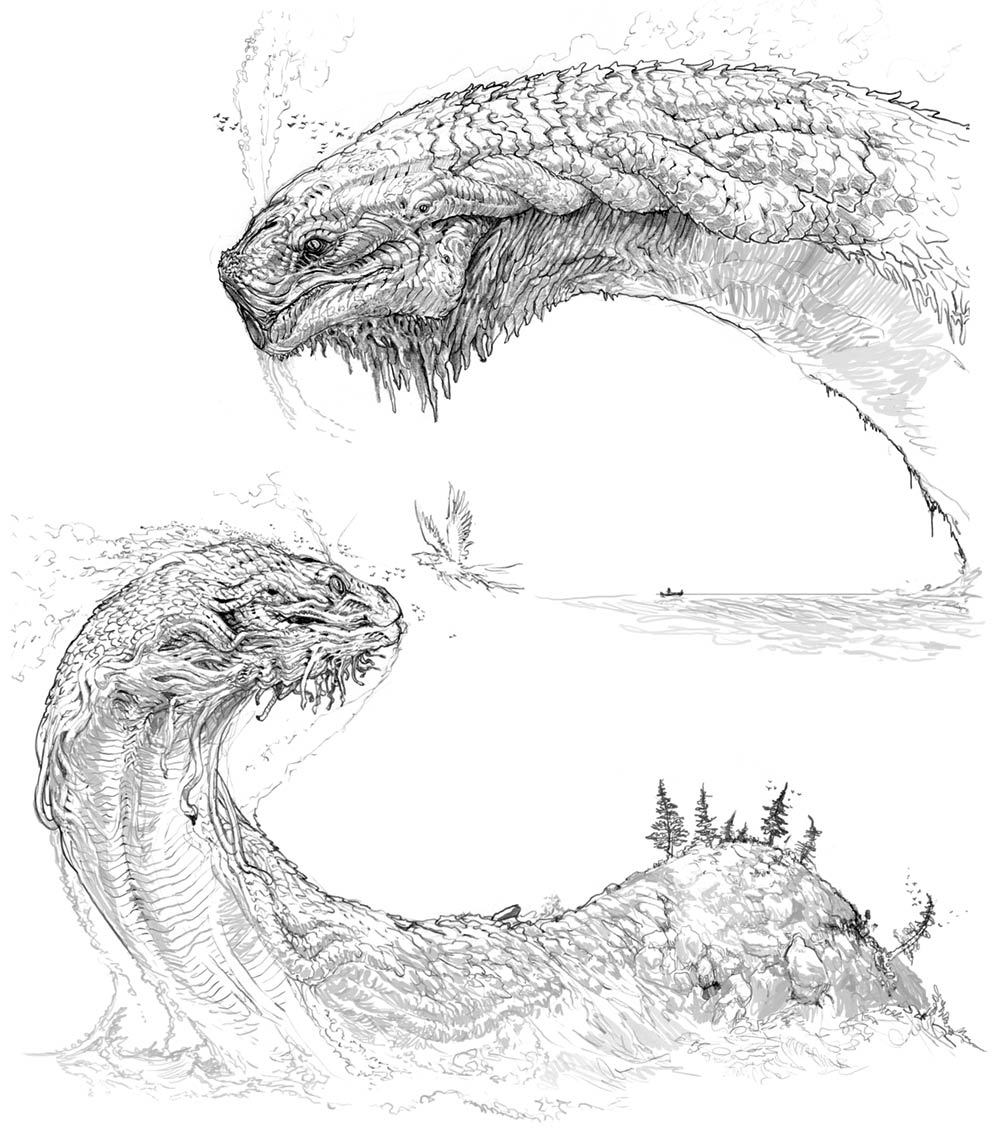 Woven Jormungandr Concept Artwork from God of War