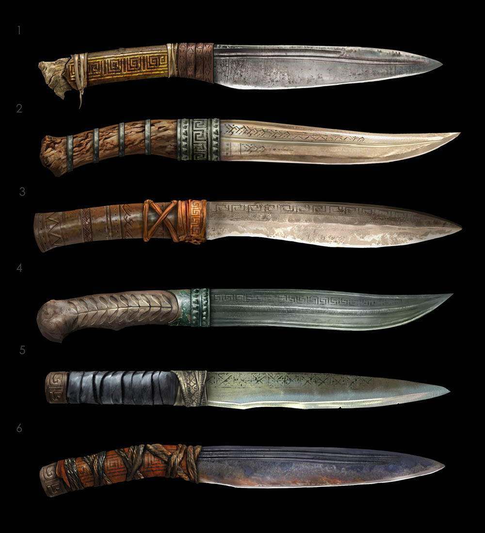 Kratos' Knife Concept Art from God of War