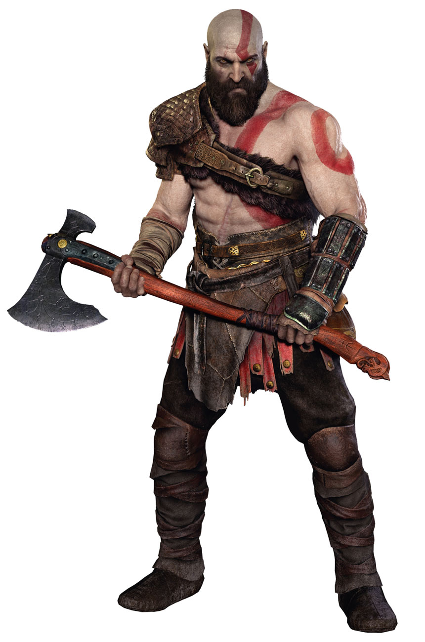 Kratos Wielding Axe Artwork from God of War