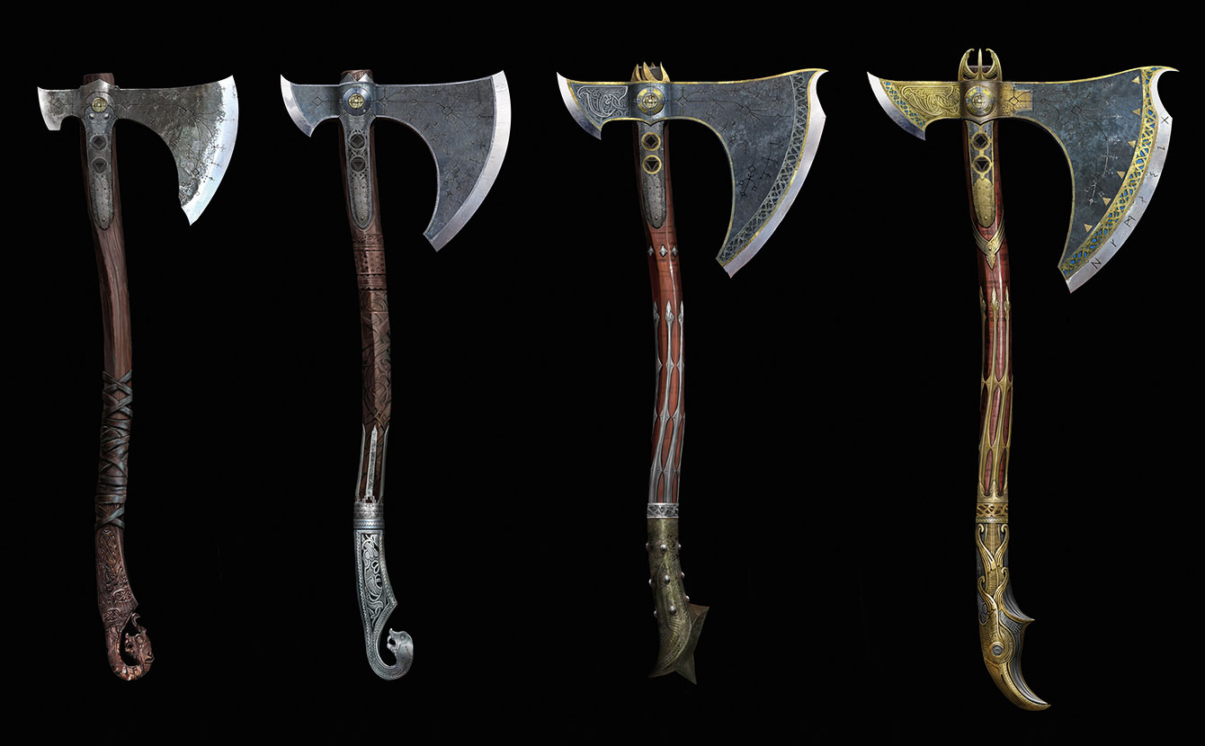 Leviathan Axe Evolution Concept Art from God of War