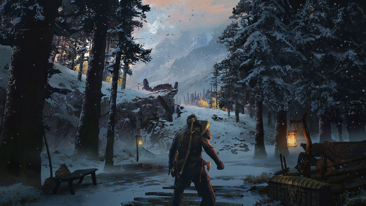 Midgard Winter Concept Art from God of War