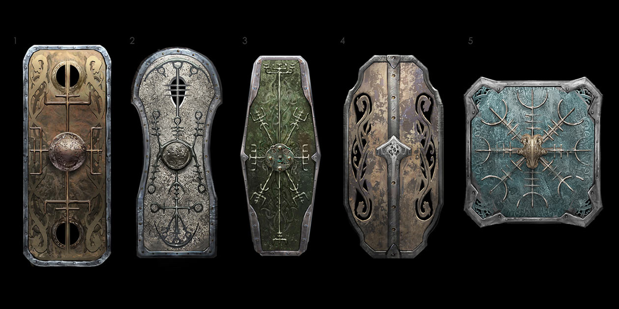 Modi's Shield Concept Art from God of War