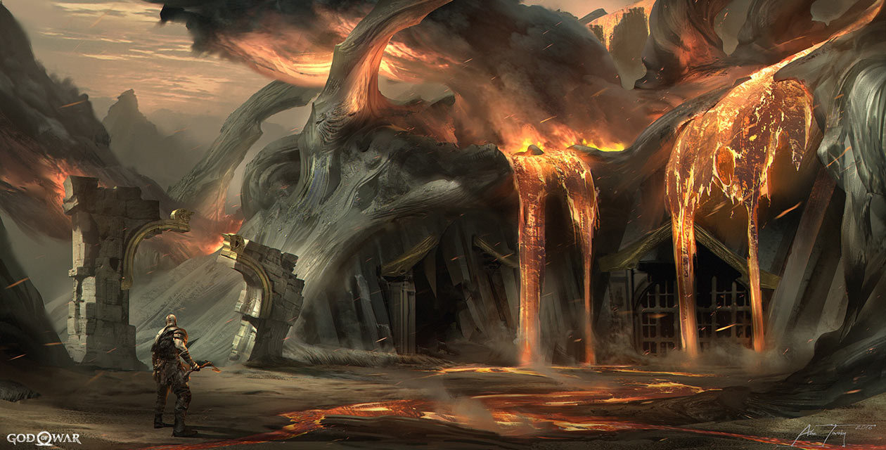 Muspelheim Arena Concept Art from God of War