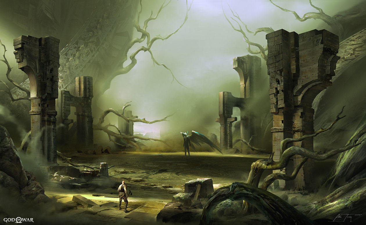 Niflheim Valkyrie Arena Concept Art from God of War