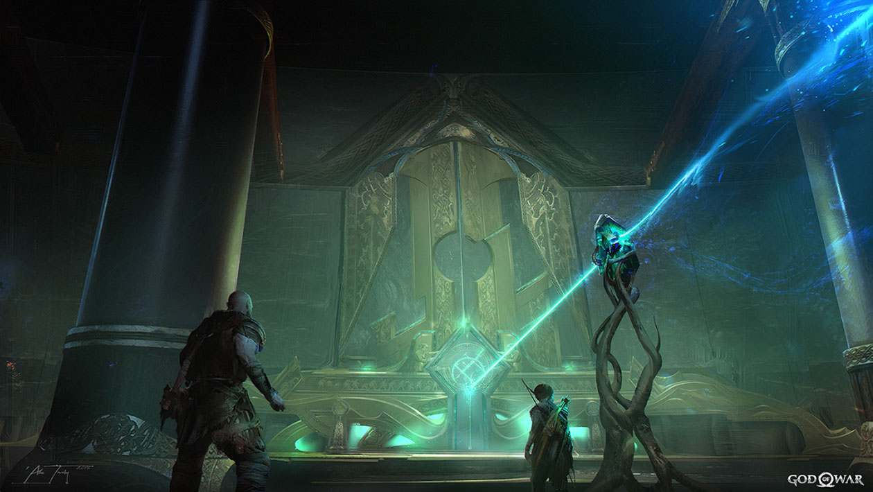 Realm Travel Door Concept Art from God of War