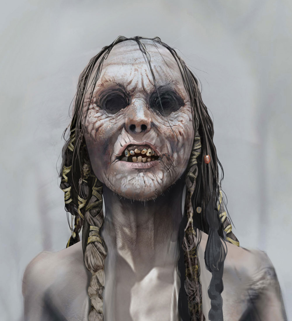 Revenant Witch Face Concept Art from God of War