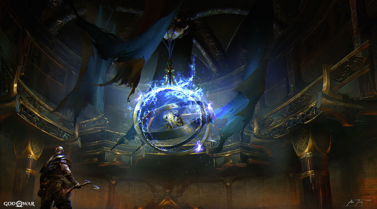 Runestone Vault Concept Art from God of War