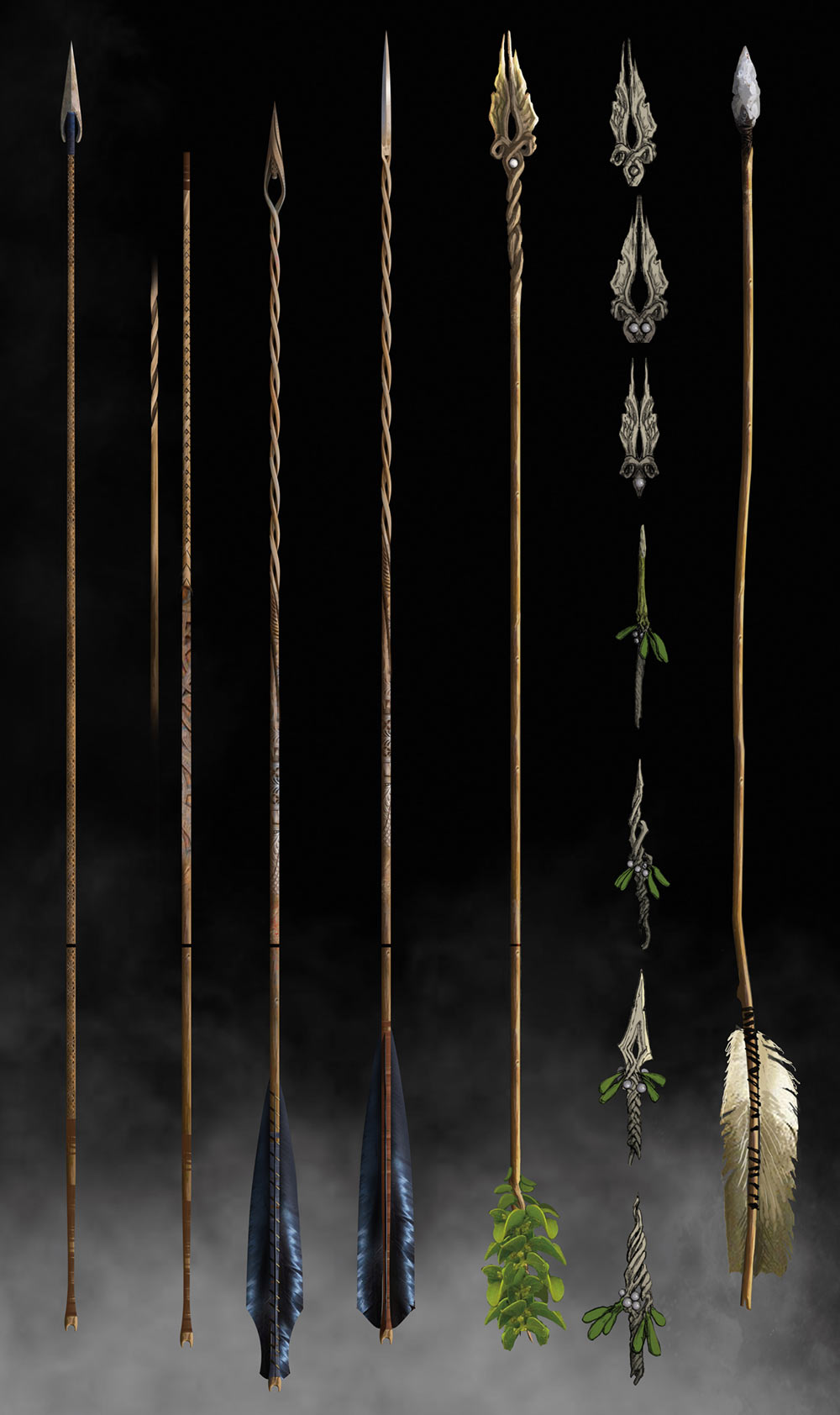 Talon Bow Arrows Concept Art from God of War