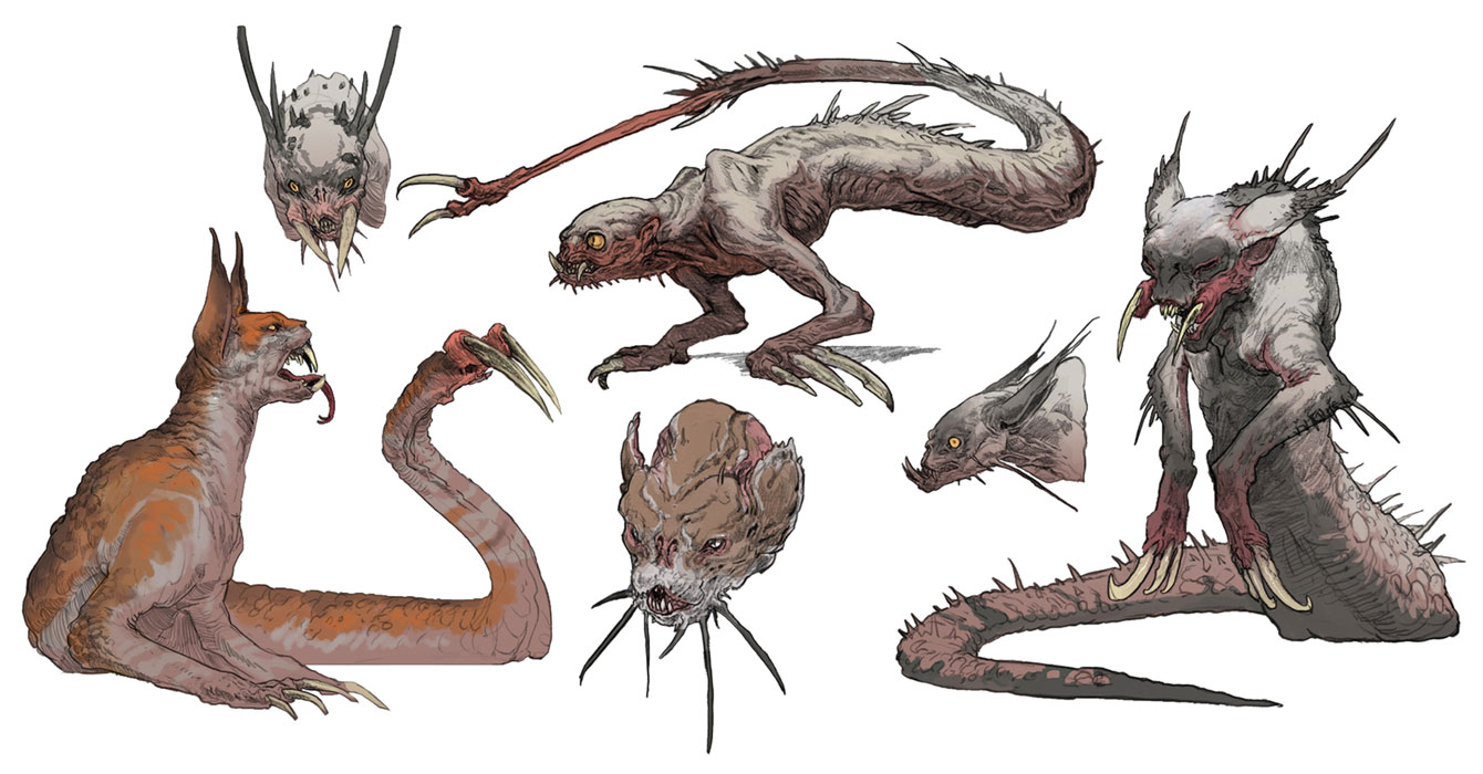 Tatzelwurm Concept Artwork from God of War