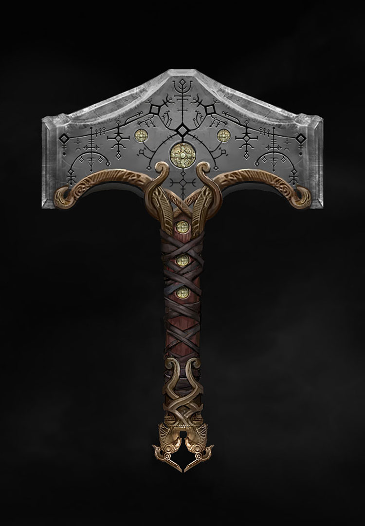Thor's Hammer Concept Art from God of War