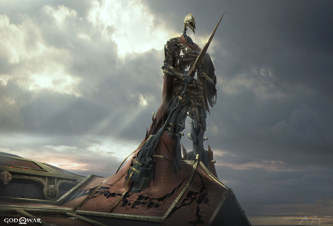 Tyr Statue Concept Art from God of War