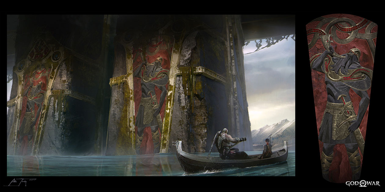 Tyr Temple Bridge Concept Art from God of War