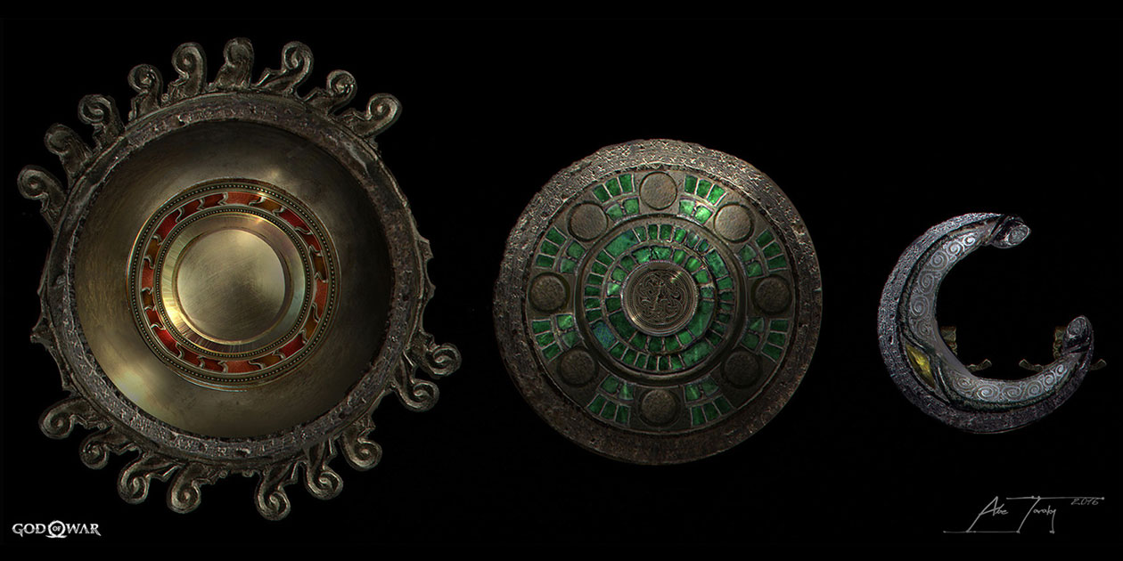 Tyr Temple Skoll & Hati Puzzle Concept Art from God of War