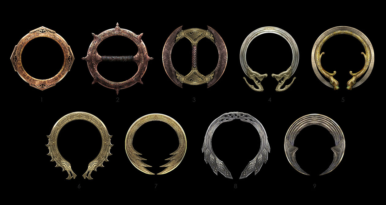 Valkyrie Chakram Designs Concept Art from God of War