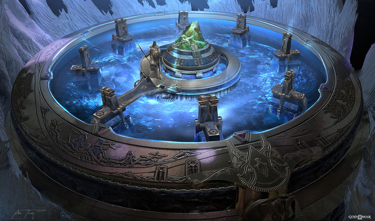 Well of Urd Center Concept Art from God of War