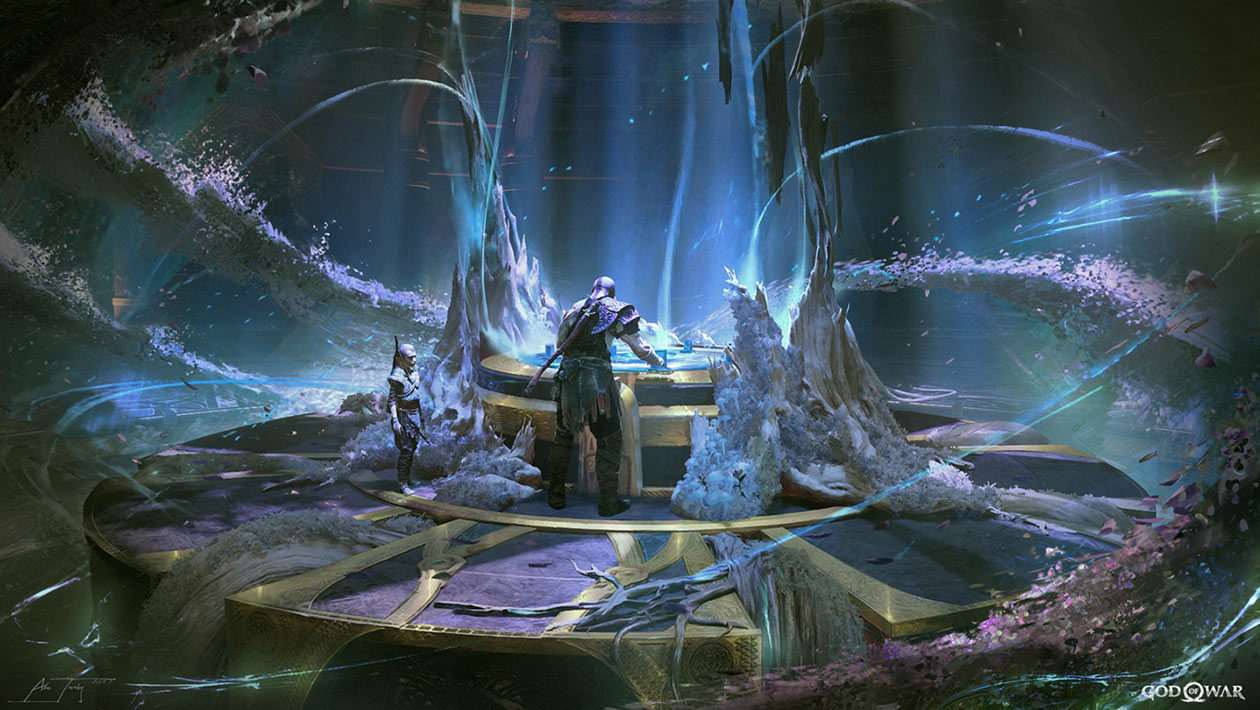 Well of Urd Travel Concept Art from God of War