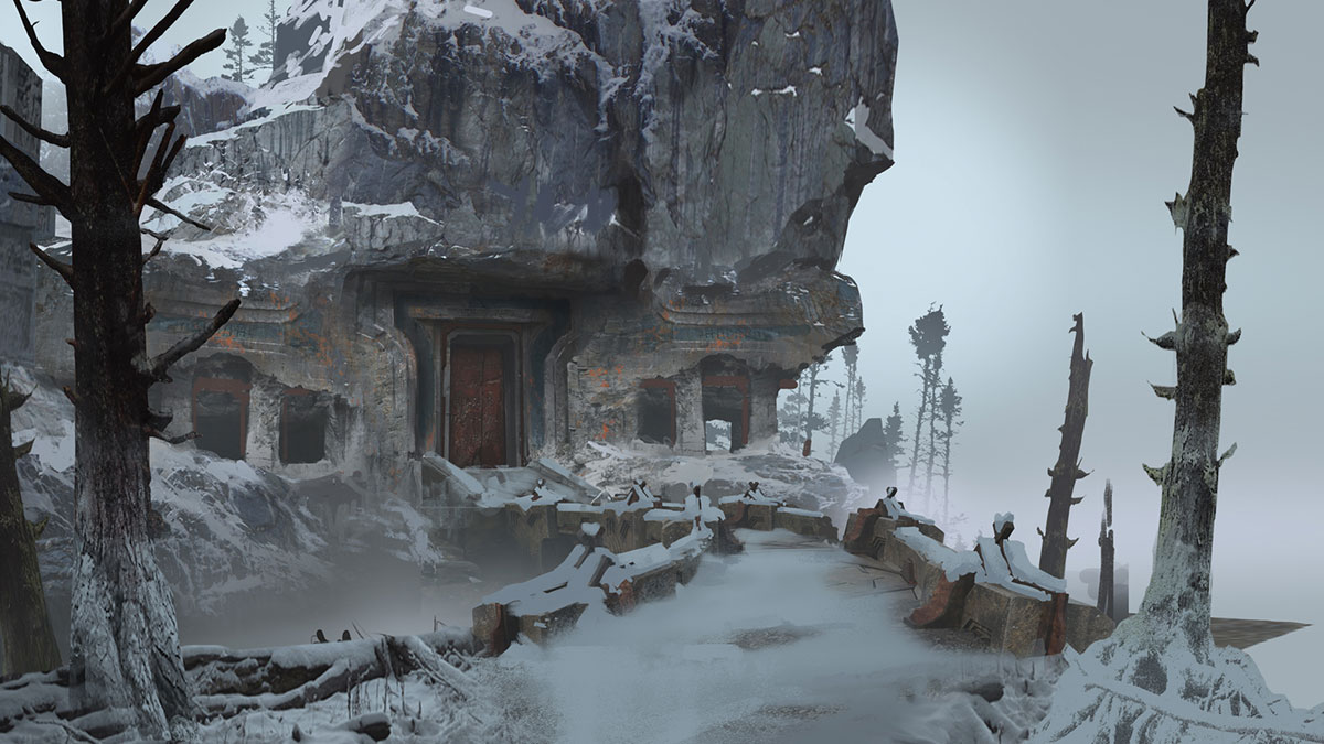 Winter Environment Concept Art from God of War