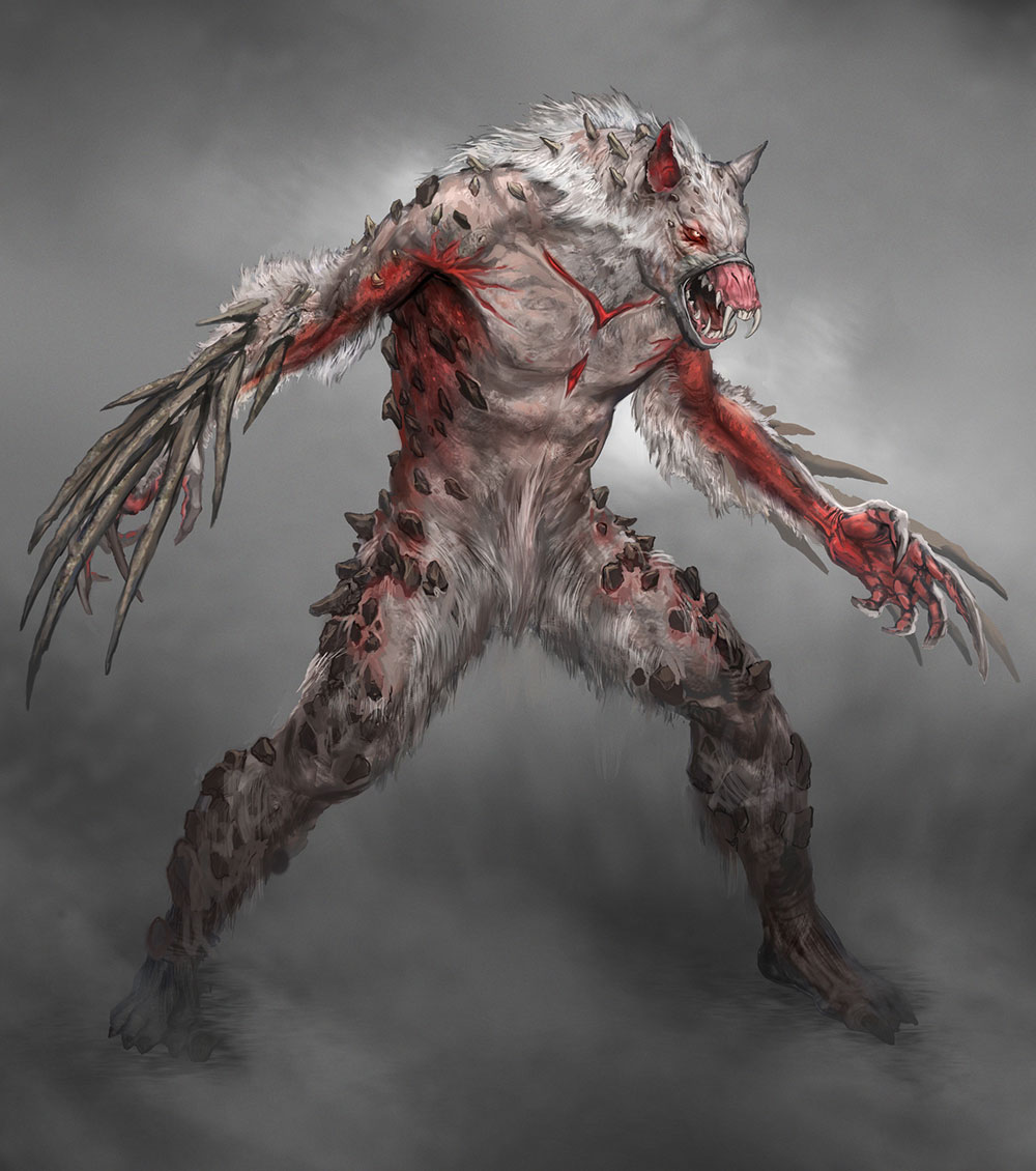 Fierce Wulver Concept Art from God of War