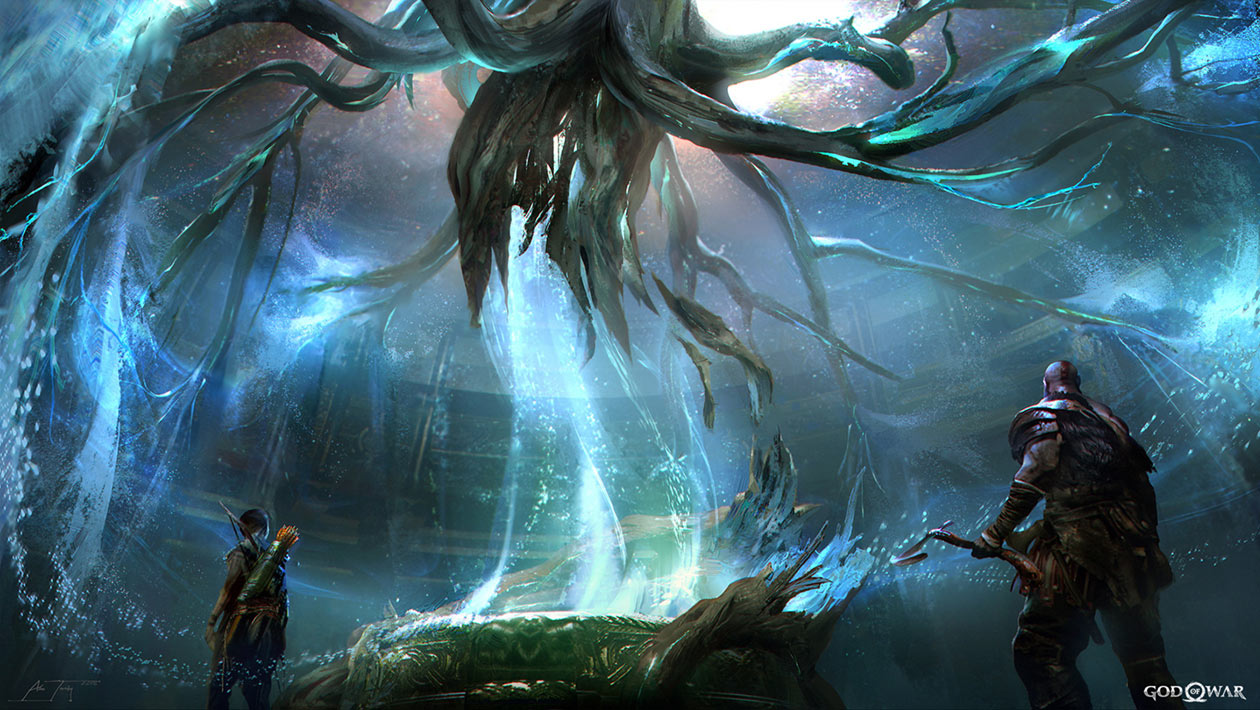 Yggdrasil Well Concept Art from God of War
