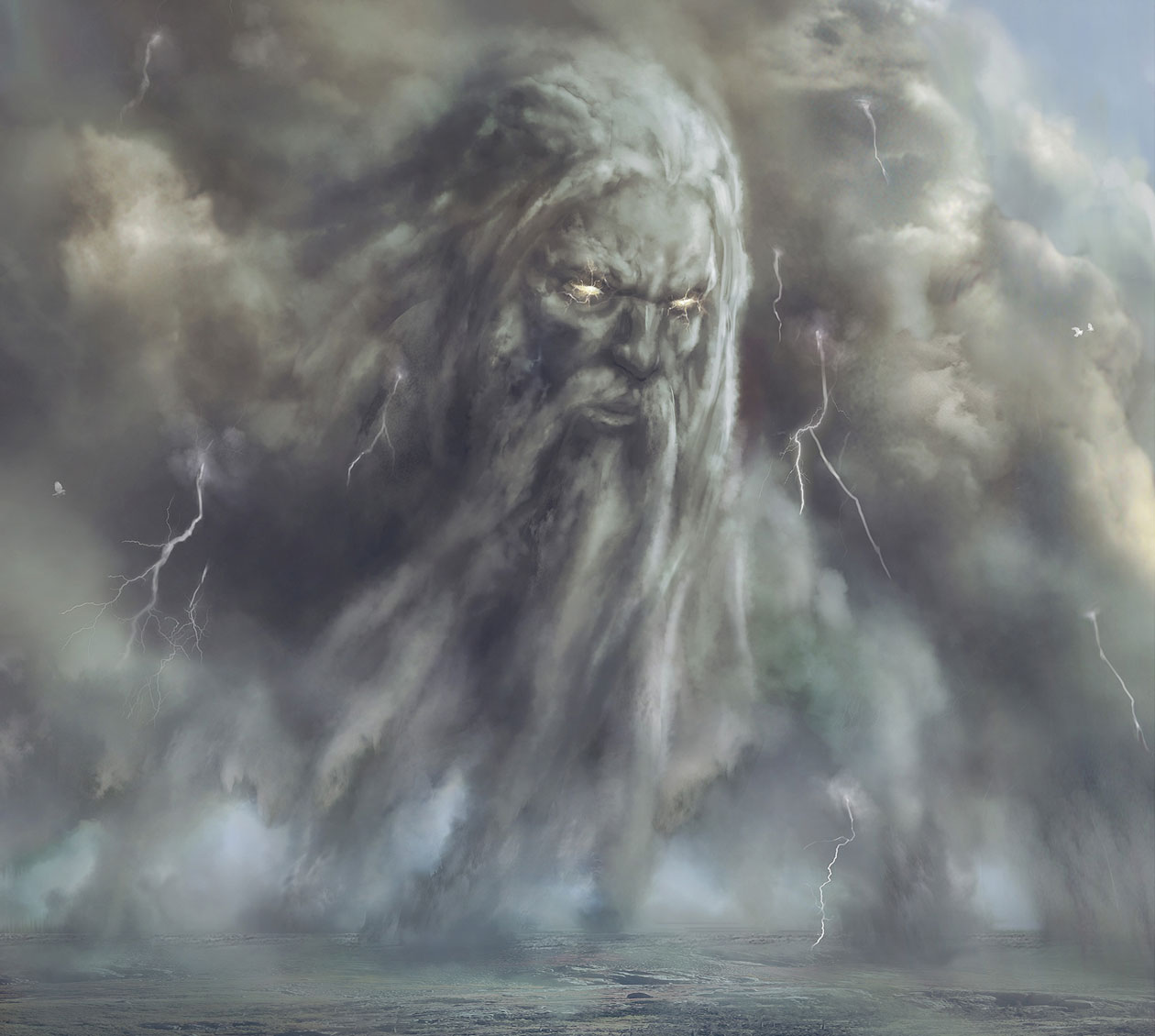 Zeus Cloud Concept Art from God of War