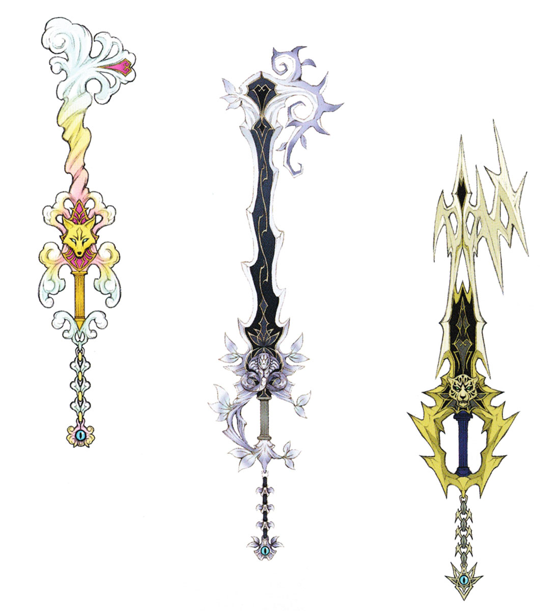 Keyblades Art from Kingdom Hearts III