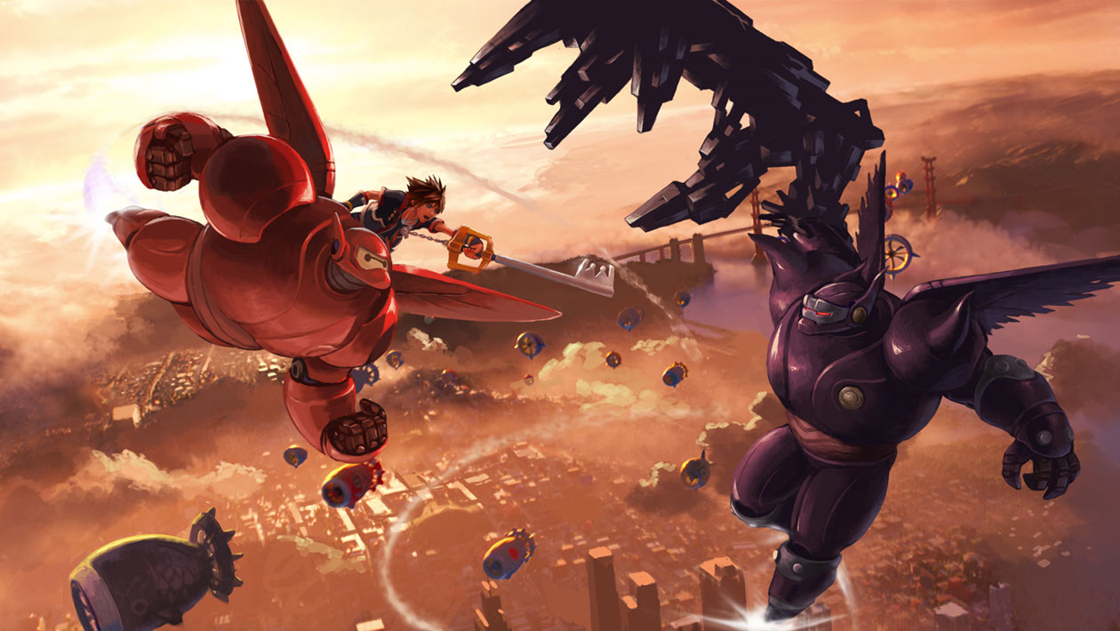 Sora & Big Hero 6 Artwork from Kingdom Hearts III