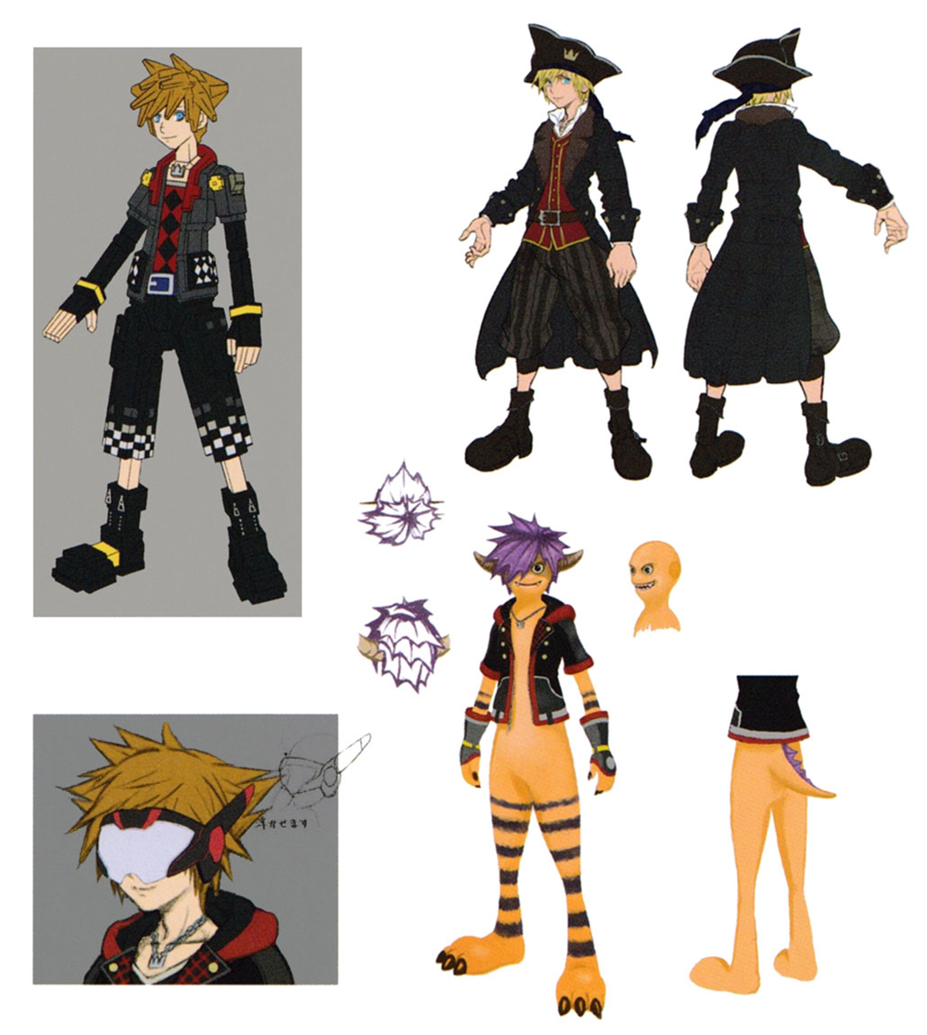 Sora Costumes Artwork from Kingdom Hearts III