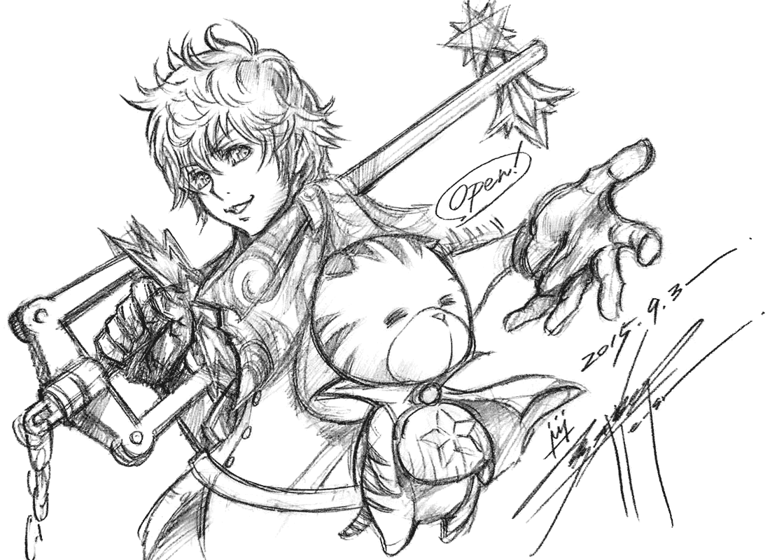 Ephemera & Chirithy Sketch from Kingdom Hearts Union &chi; [Cross]