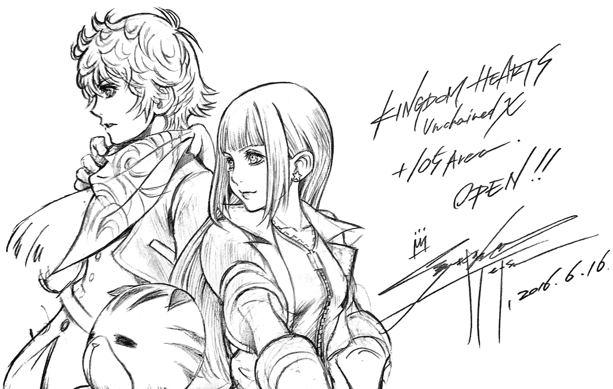 Ephemera, Skuld, & Chirithy Sketch from Kingdom Hearts Union &chi; [Cross]