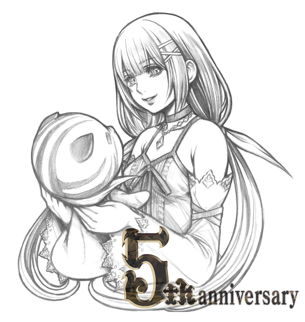 Strelitzia & Chirithy 5th Anniversary Sketch from Kingdom Hearts Union &chi; [Cross]