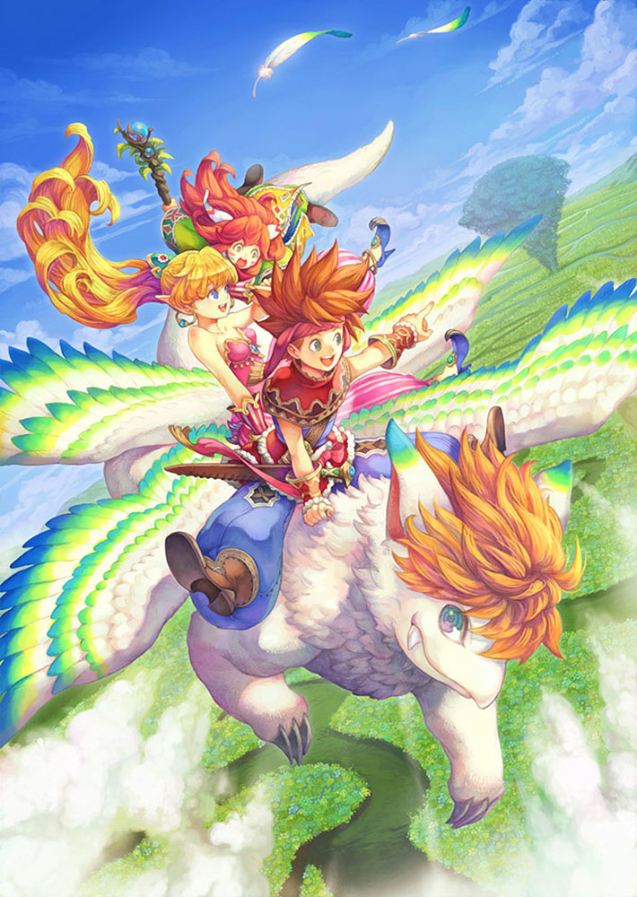 Riding Flammie Artwork from Secret of Mana (Remake)