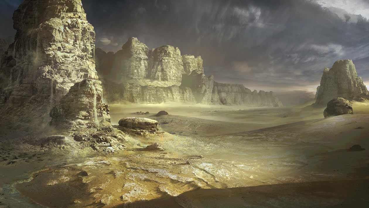 Desert Landscape Concept Art from Shadow of the Colossus (2018)