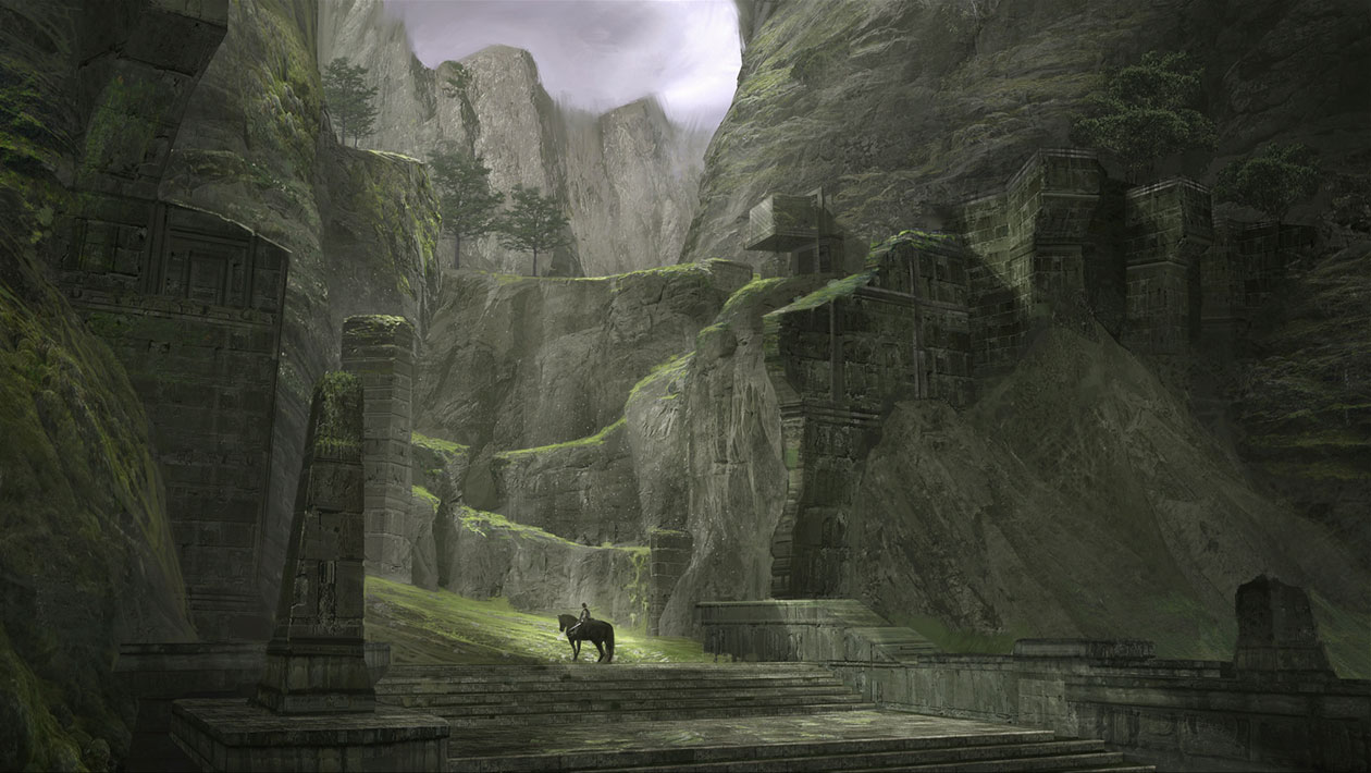 Exploring With Agro Concept Art from Shadow of the Colossus (2018)