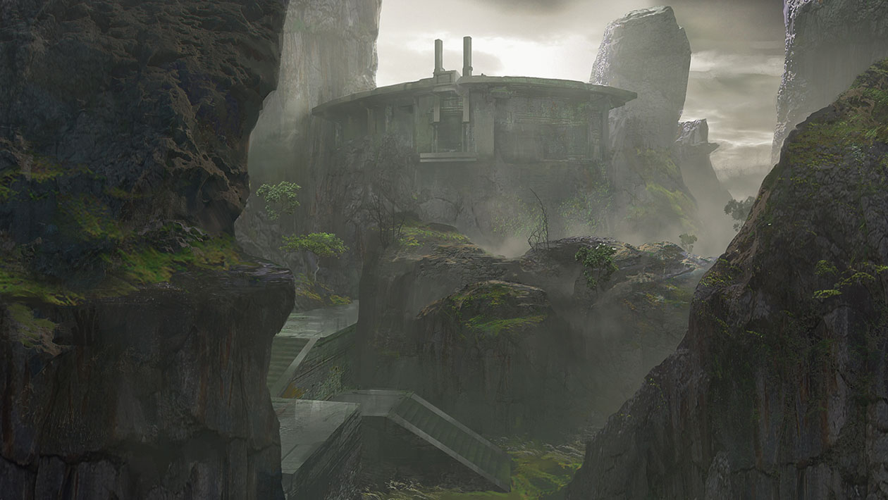Mountain Ruin Concept Art from Shadow of the Colossus (2018)