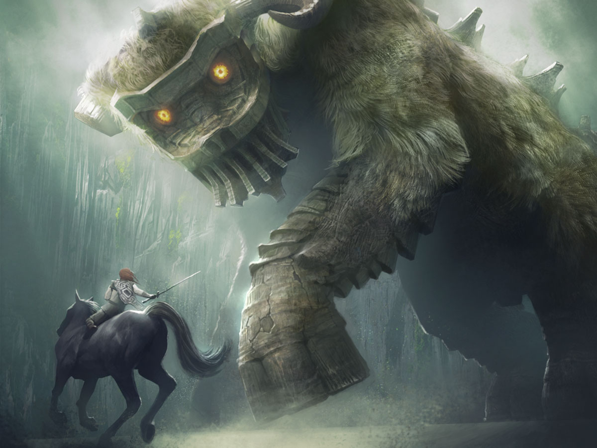 Quadratus Battle Artwork from Shadow of the Colossus (2018)