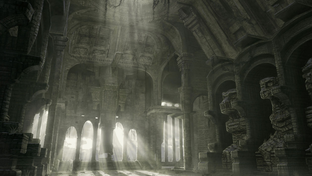 Temple Hall Concept Art from Shadow of the Colossus (2018)