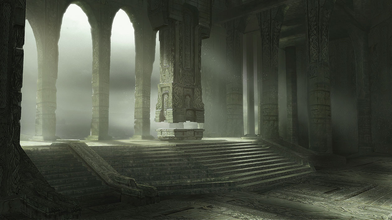 Temple Interior Concept Art from Shadow of the Colossus (2018)