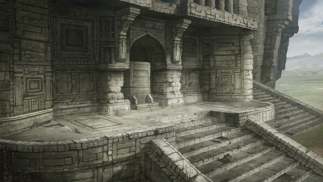 Temple Steps Concept Art from Shadow of the Colossus (2018)