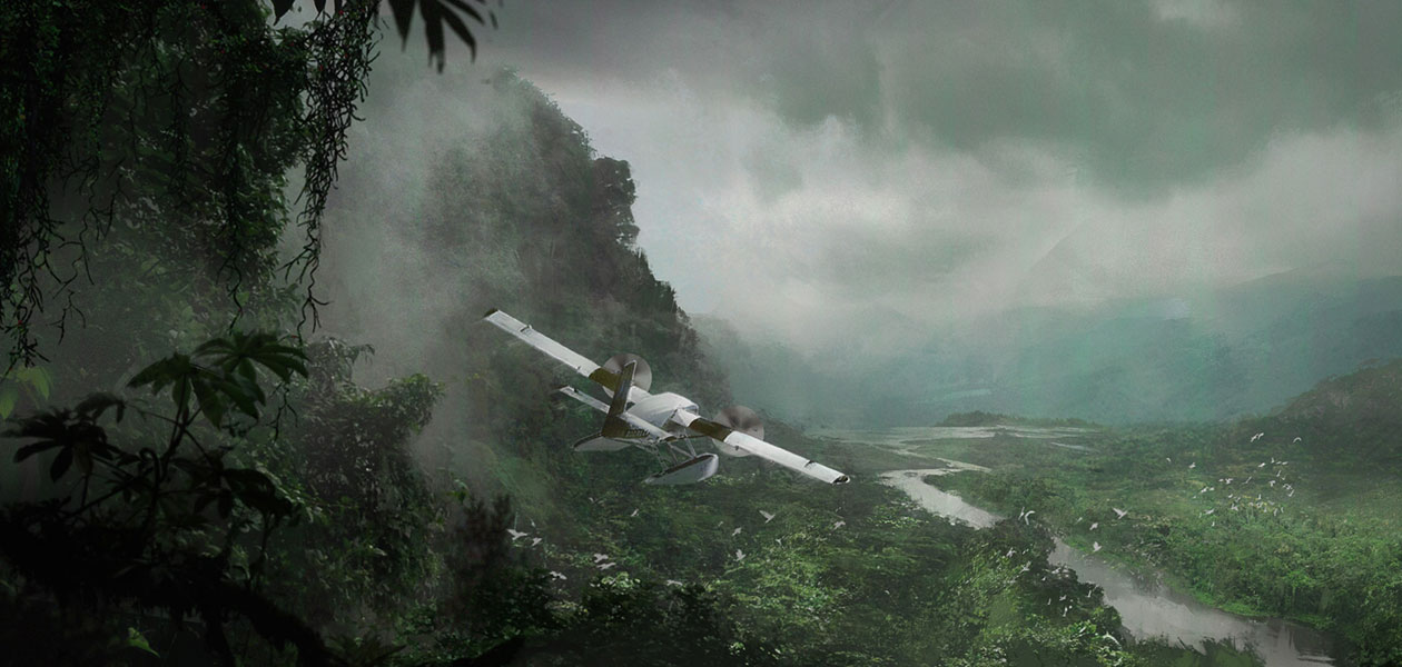 Floatplane Concept Art from Shadow of the Tomb Raider