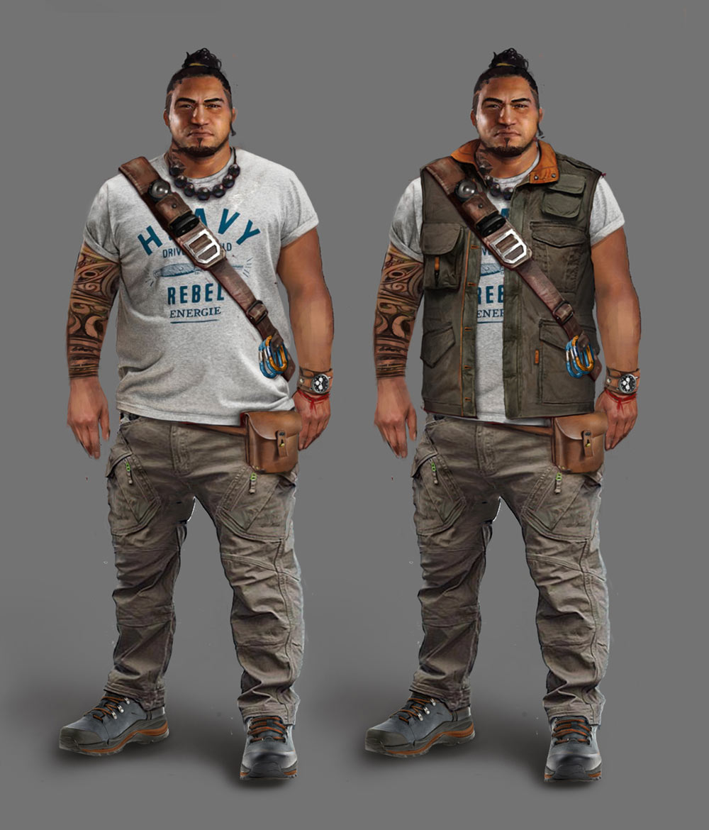 Jonah Maiava Concept Art from Shadow of the Tomb Raider