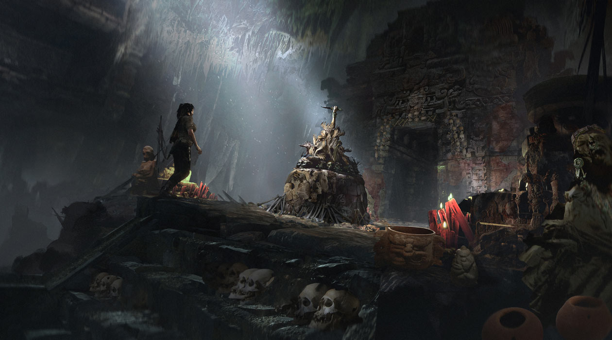 Mayan Altar Concept Art from Shadow of the Tomb Raider