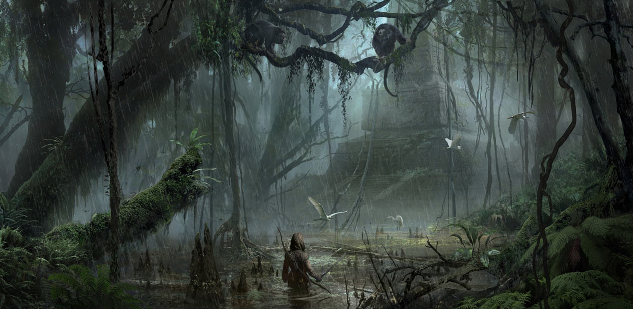 Swamp Concept Art from Shadow of the Tomb Raider