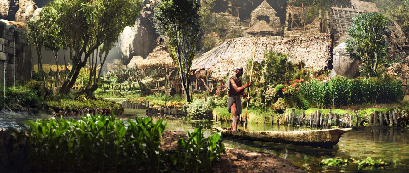 Village River Concept Art from Shadow of the Tomb Raider