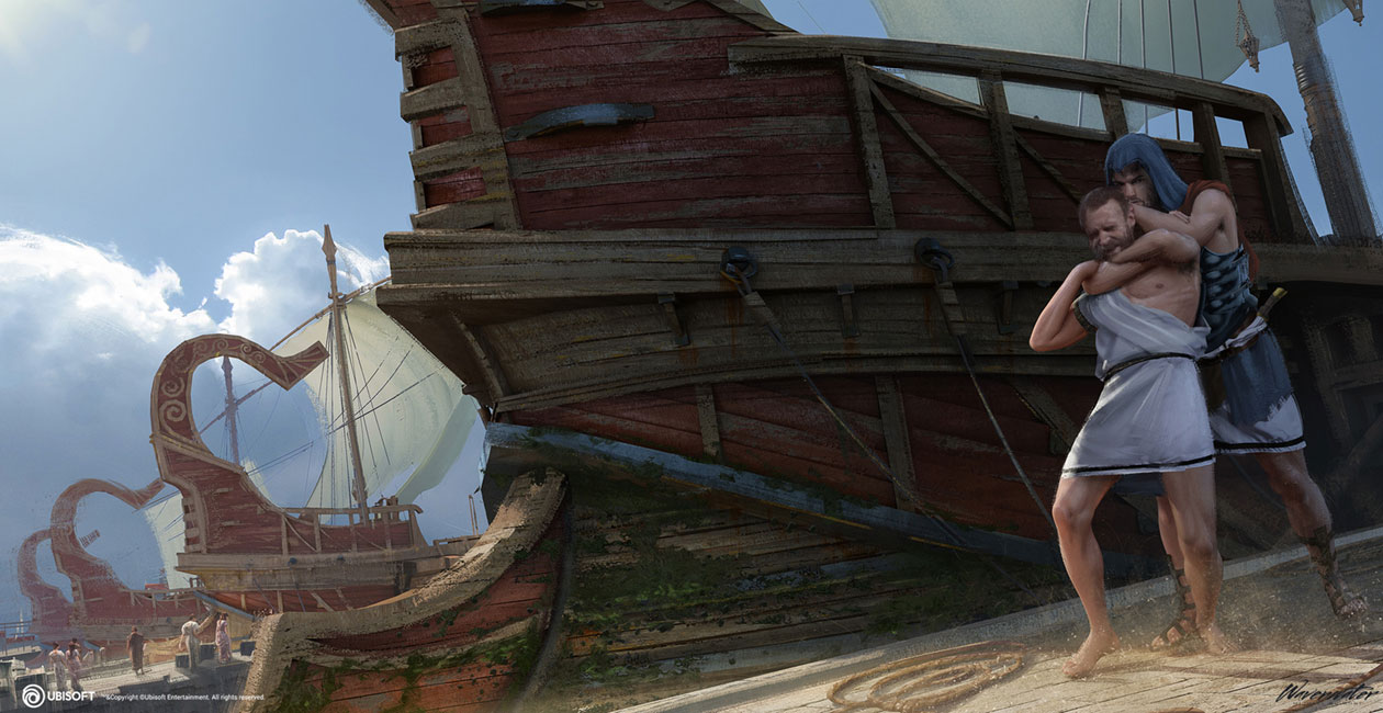 Choke Abduction Concept Art from Assassin's Creed Odyssey