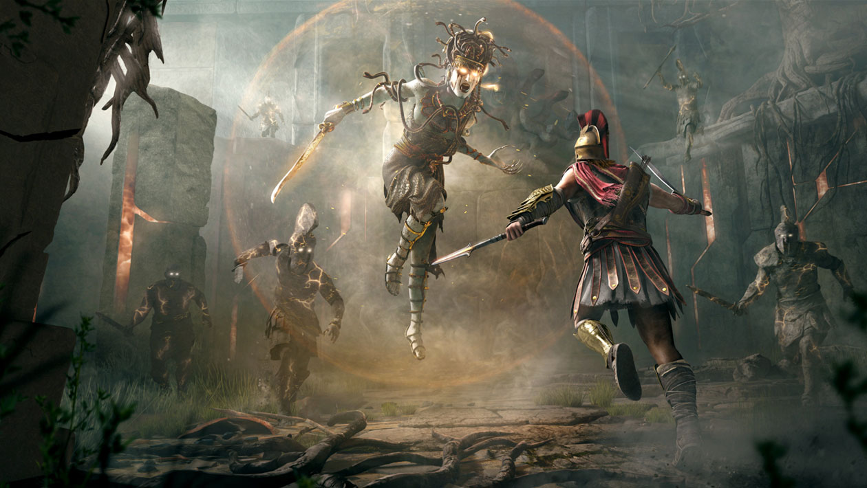 Medusa vs. Alexios Concept Art from Assassin's Creed Odyssey