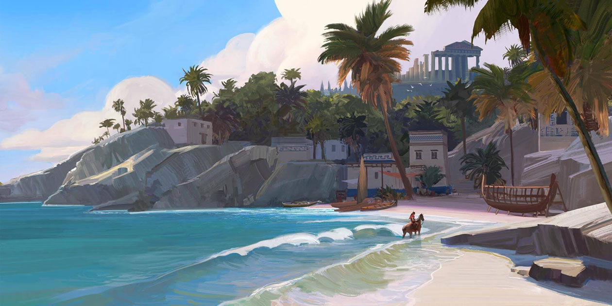 Seashore Concept Art from Assassin's Creed Odyssey