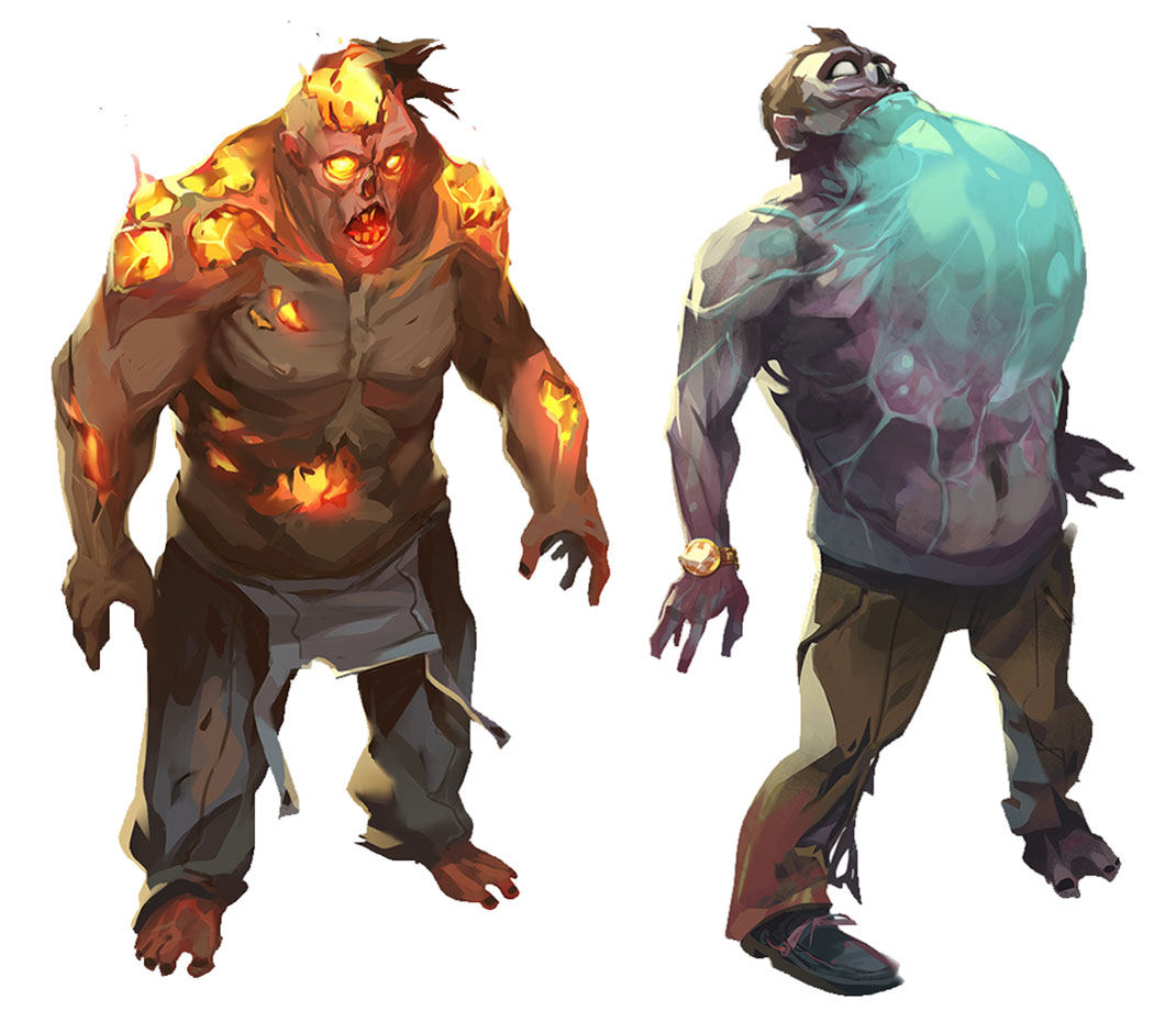 Zombies Concept Art from Dead Island: Survivors