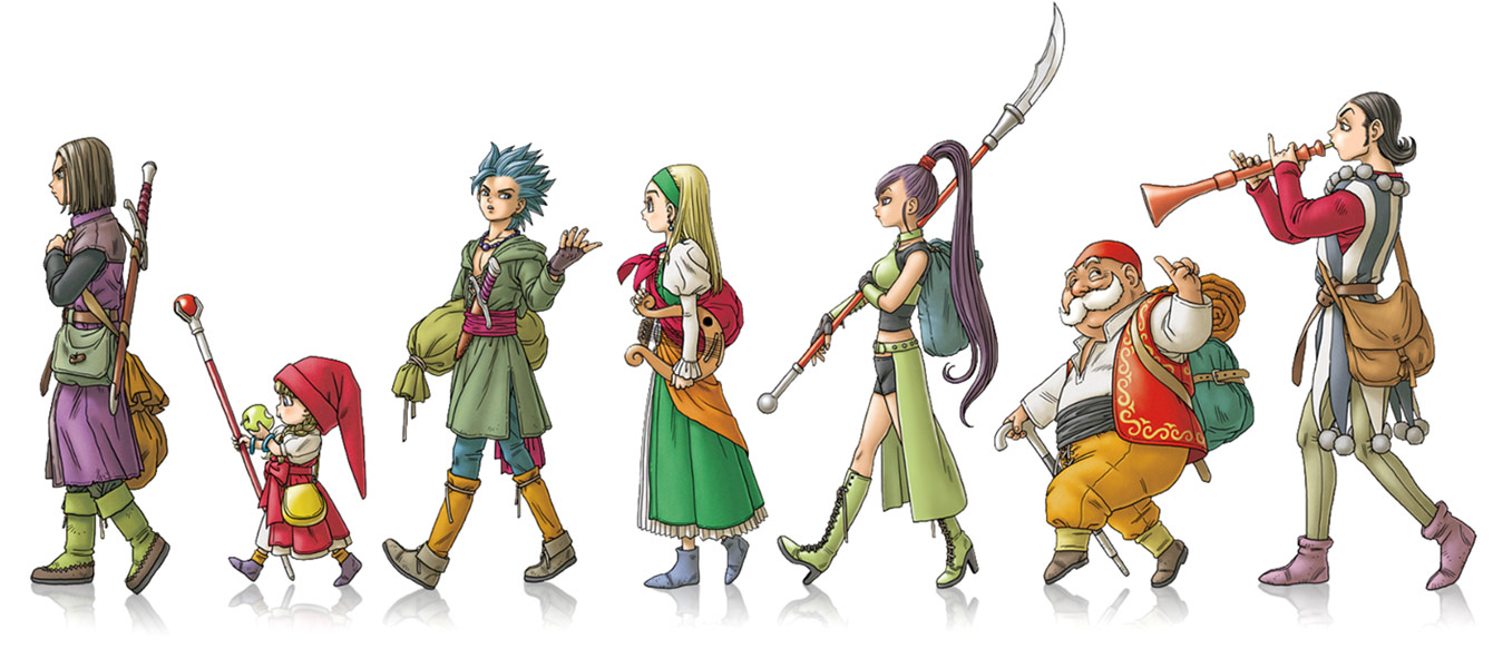 Characters Concept Art from Dragon Quest XI: Echoes of an Elusive Age