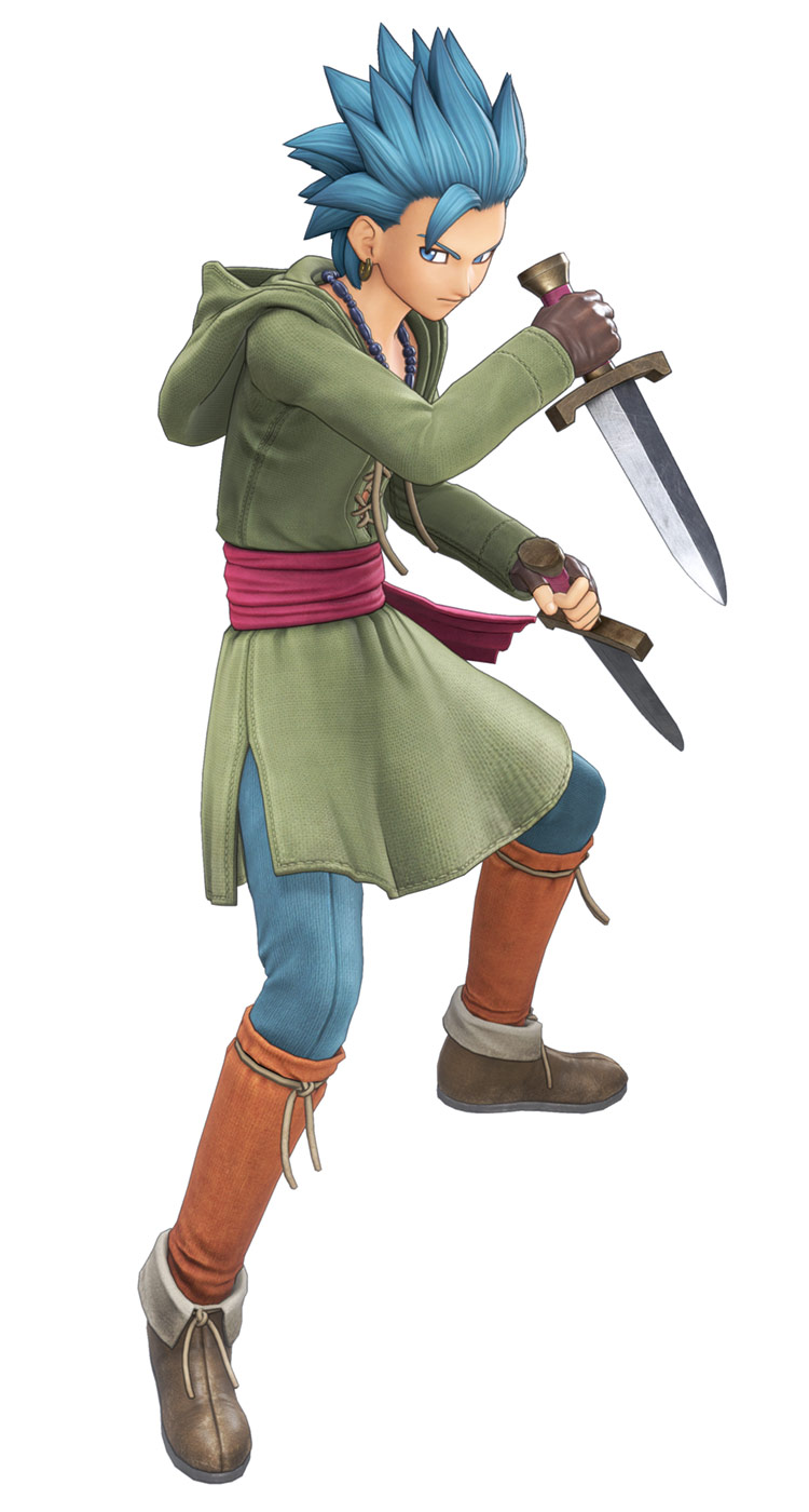 Erik, Combat Pose Artwork from Dragon Quest XI: Echoes of an Elusive Age