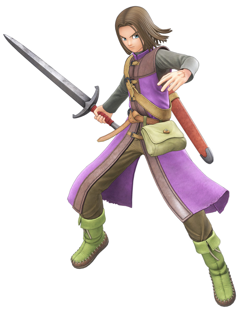 Hero, Combat Pose Artwork from Dragon Quest XI: Echoes of an Elusive Age
